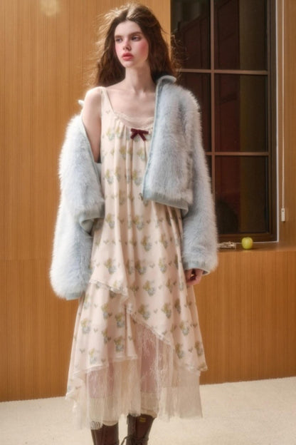 ライトボリュームファーショートコート