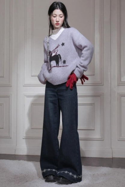 Soft mist wool sweater