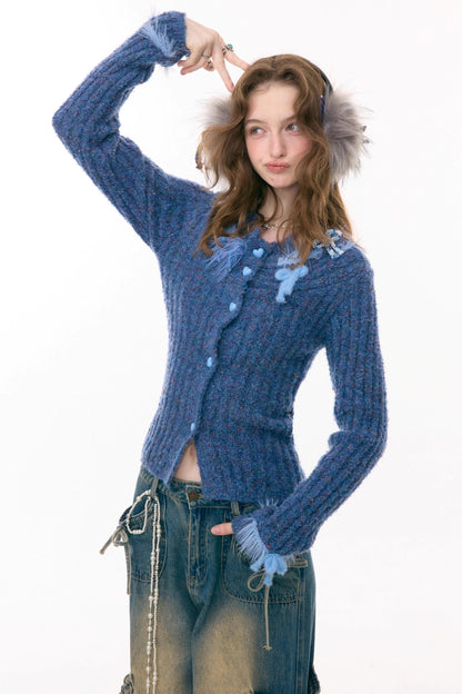 Mist Harbor Off-Shoulder Cardigan