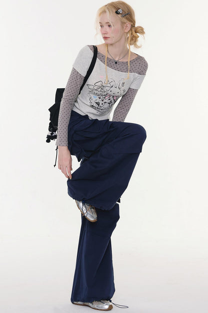 Bow Detail Cargo Pants
