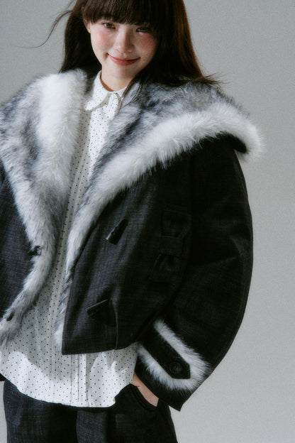 Big Fur Collar Mode Jacket