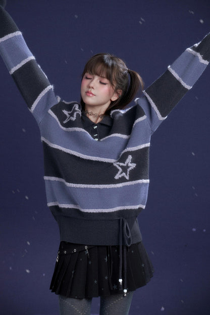 Border Star Jacquard Sweater