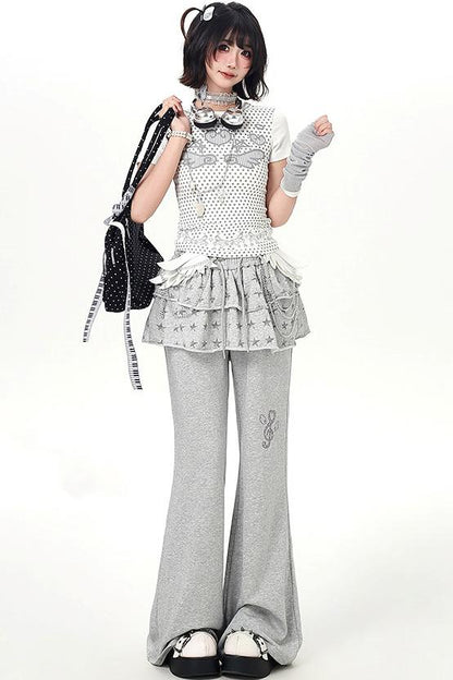 Vintage Polka Dot Angel Slim Top