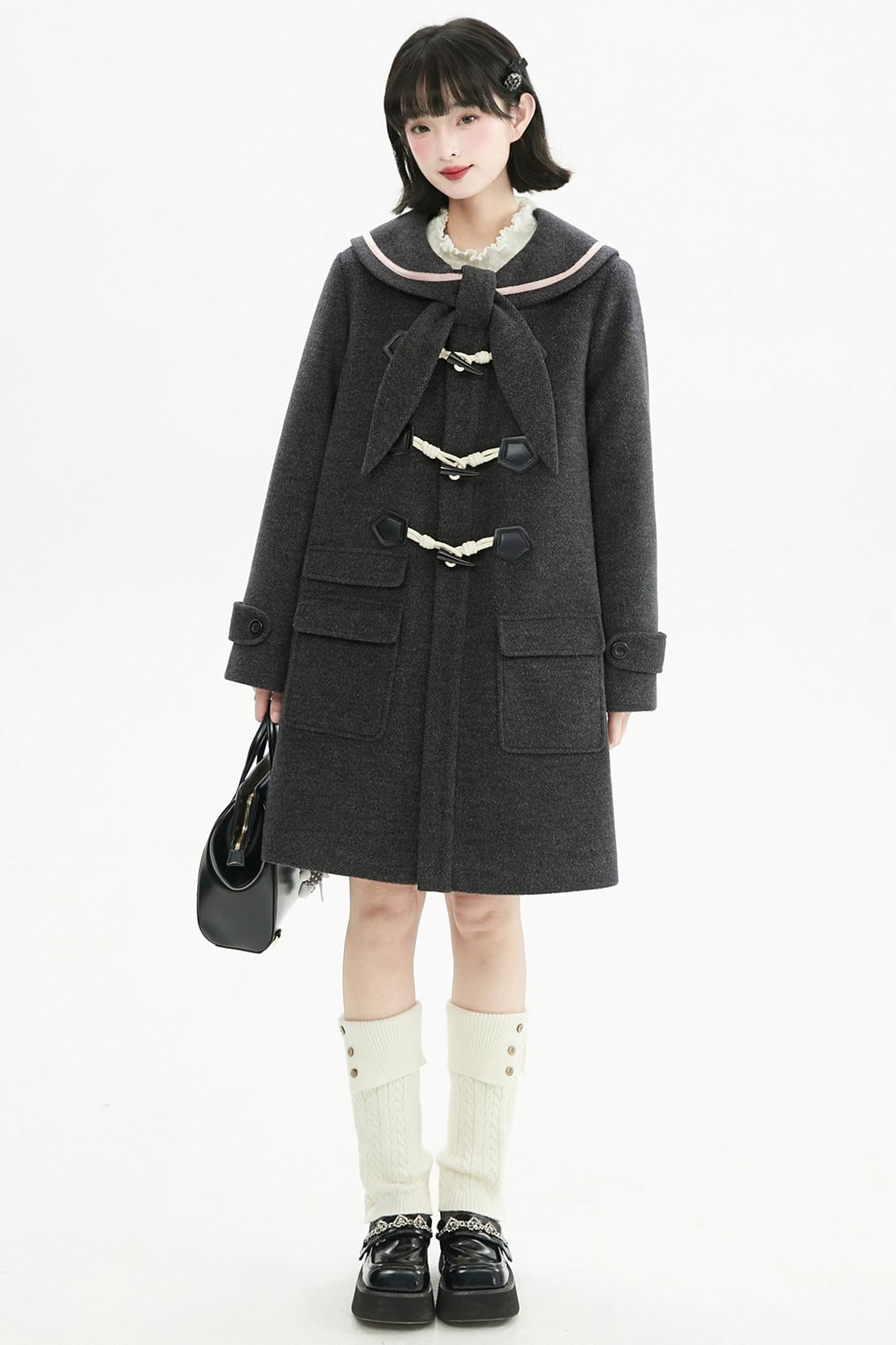 ストラクチャードウールブレンドコート