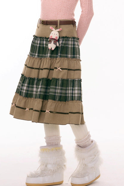 Retro Girly Plaid Skirt