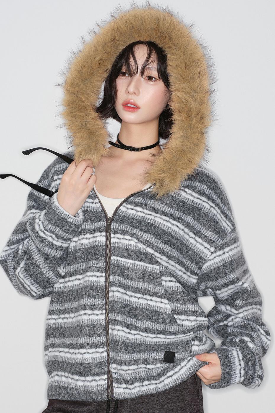 フェアアイルファーカラージャケット