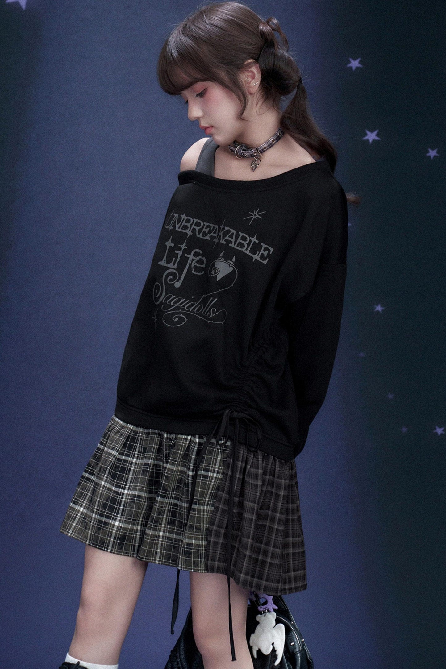 Dark Graffiti Sweatshirt Dress