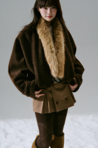 Fur cormorant sleeveless coat