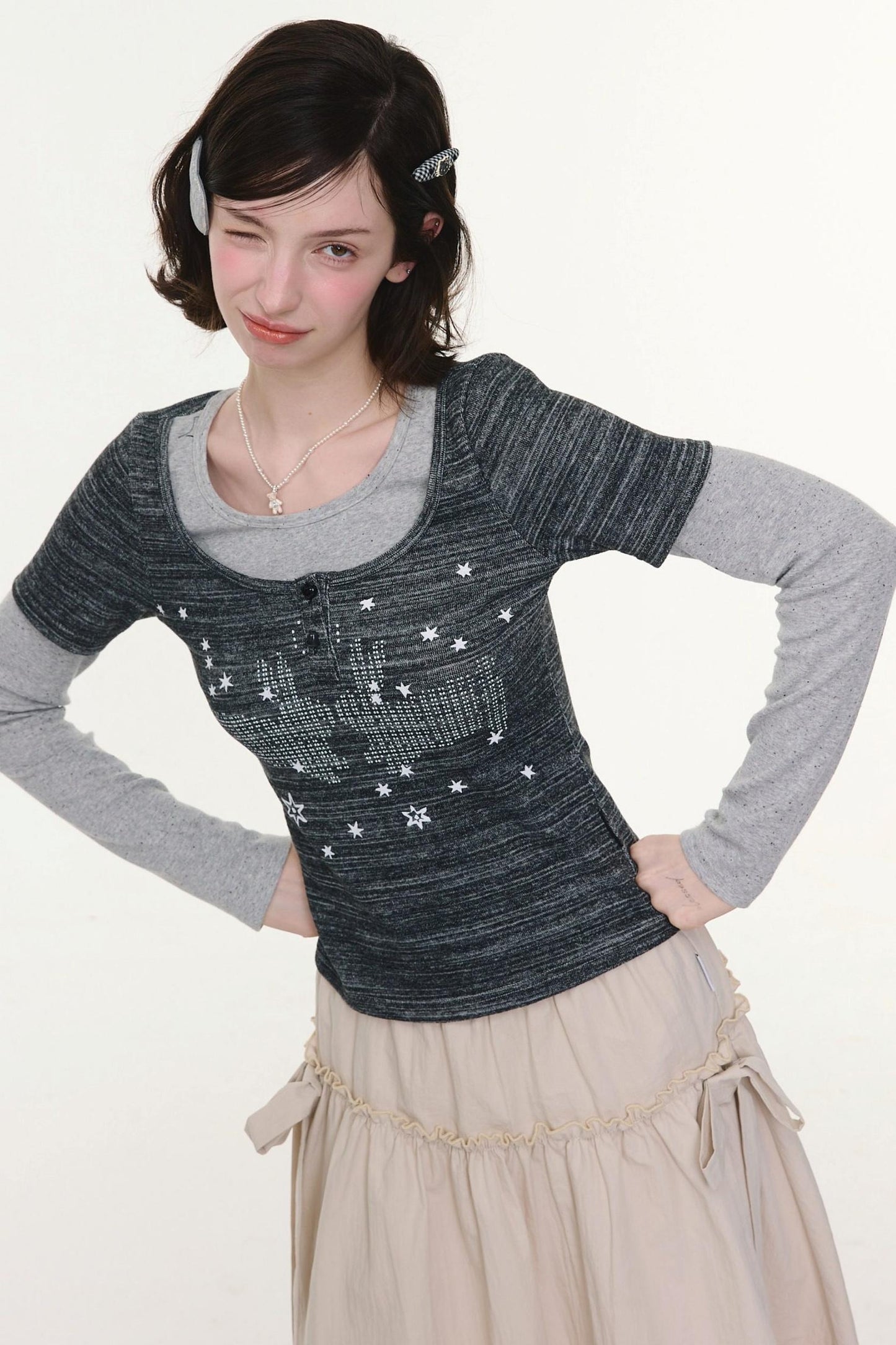 Starry Night Retro Top