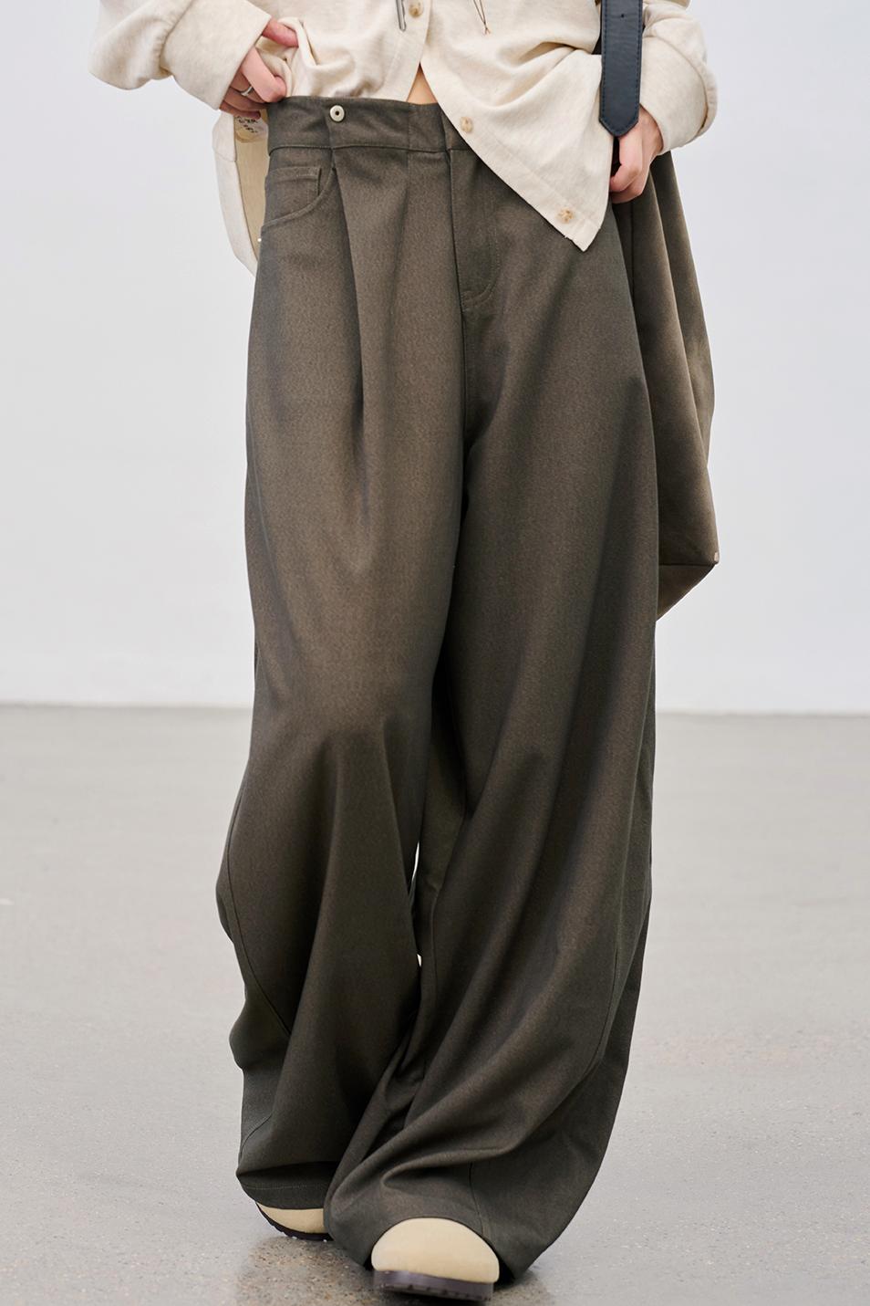 ソリッドドレーピーロングパンツ