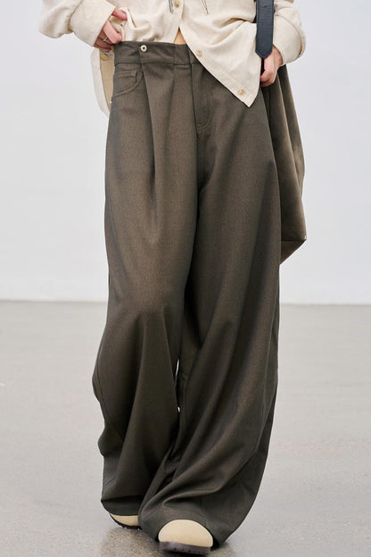 ソリッドドレーピーロングパンツ