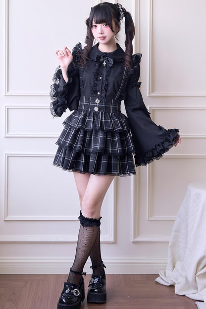 サブカル地雷ビブスカートセットアップ