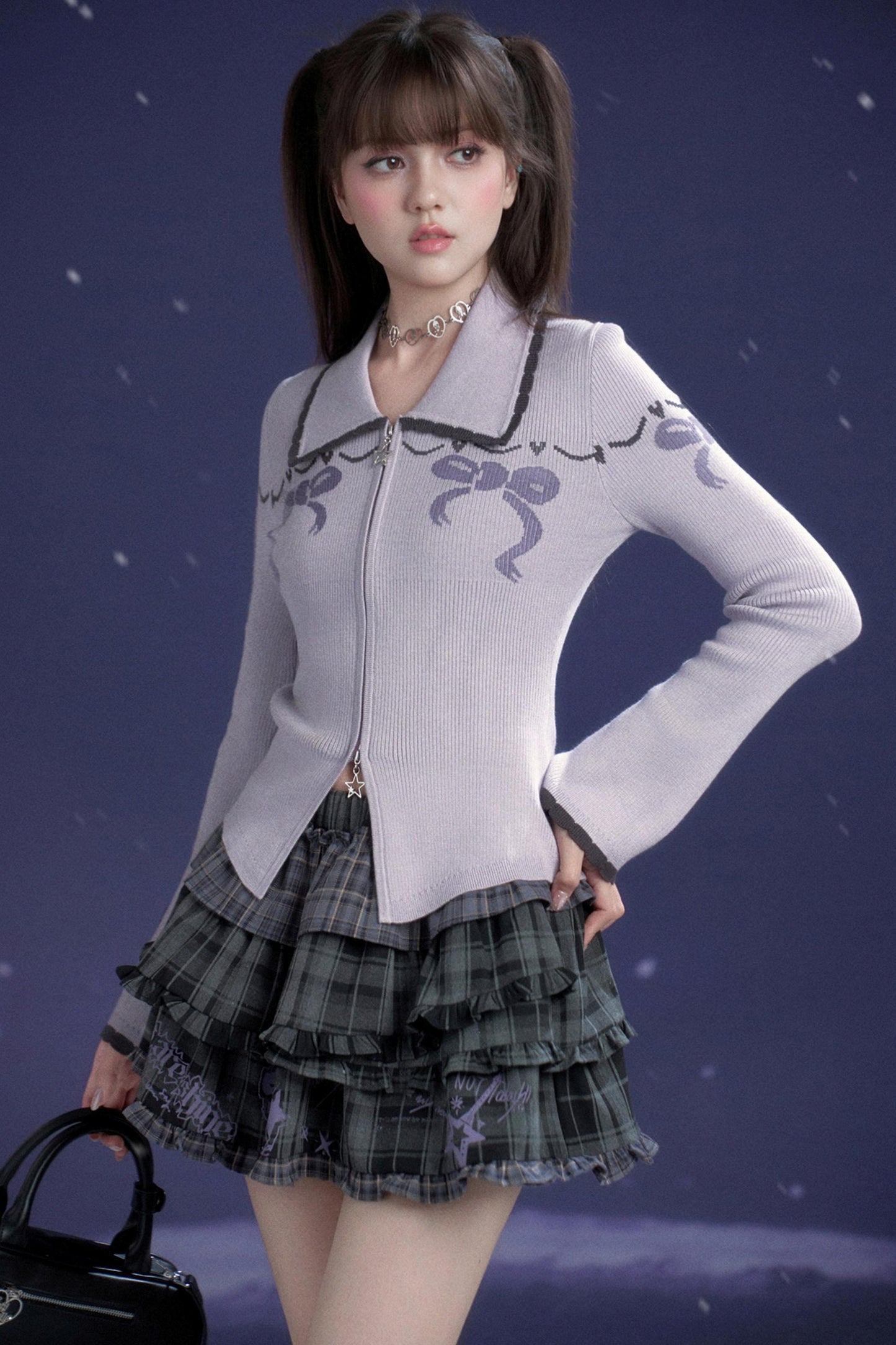 Sweet Ribbon Slim Cardigan