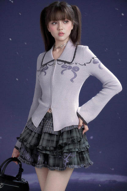 Sweet Ribbon Slim Cardigan