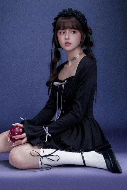 Black and Purple Cake Dress