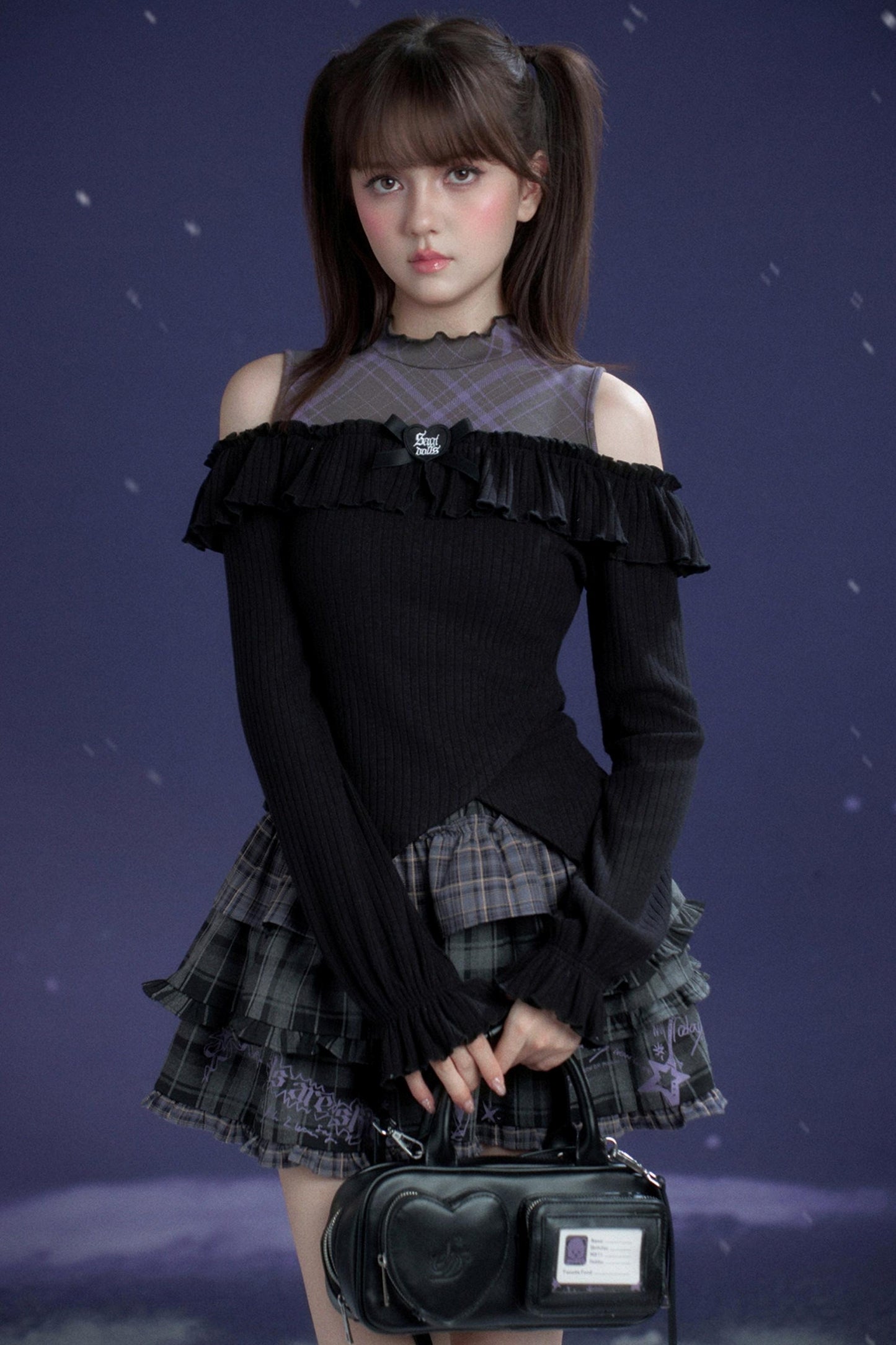 Whispers of Dark Petals Top