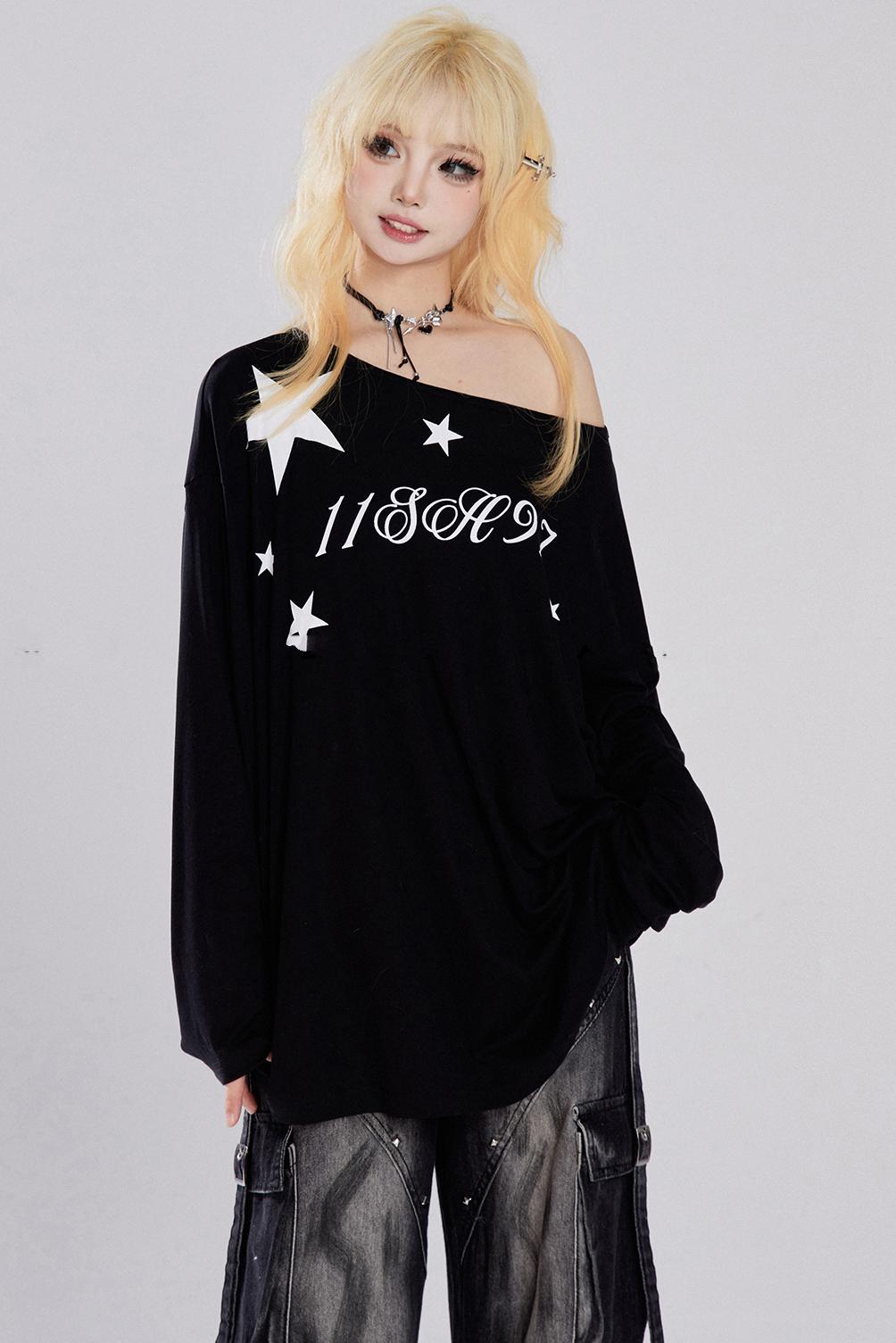 Sheer Letter Print T-Shirt