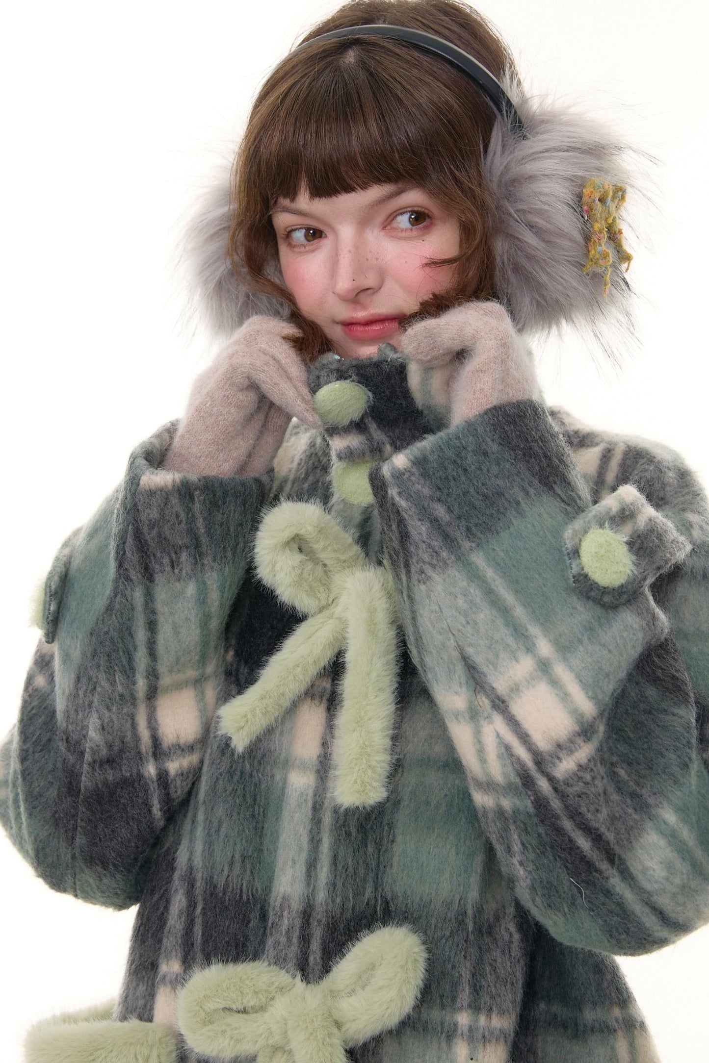 Retro Plaid Woollen Coat