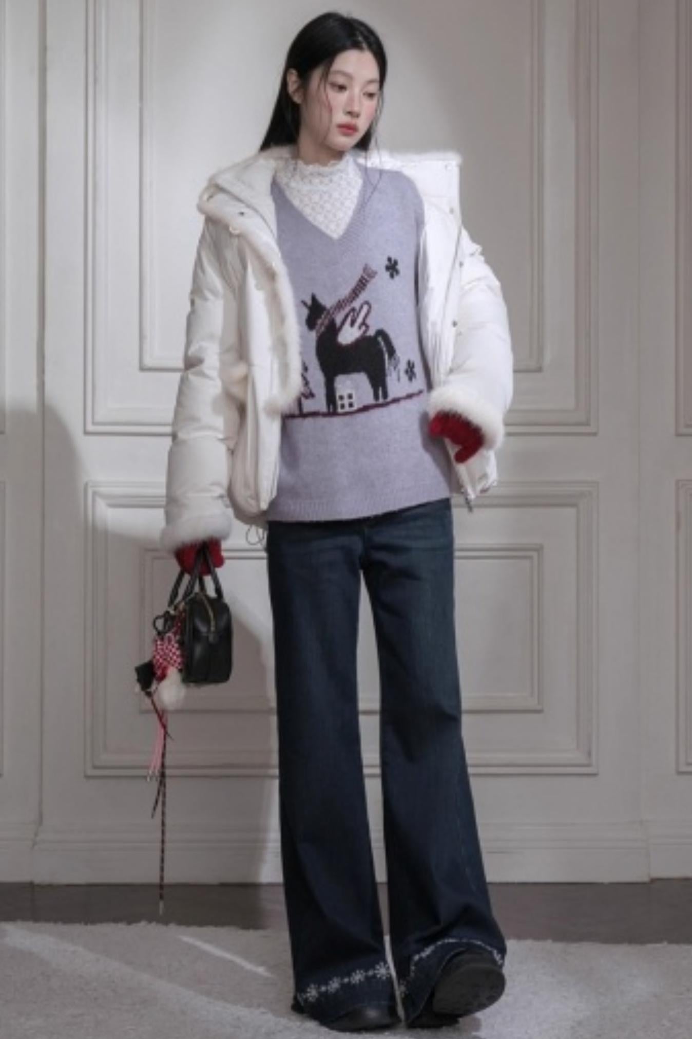 Soft mist wool sweater