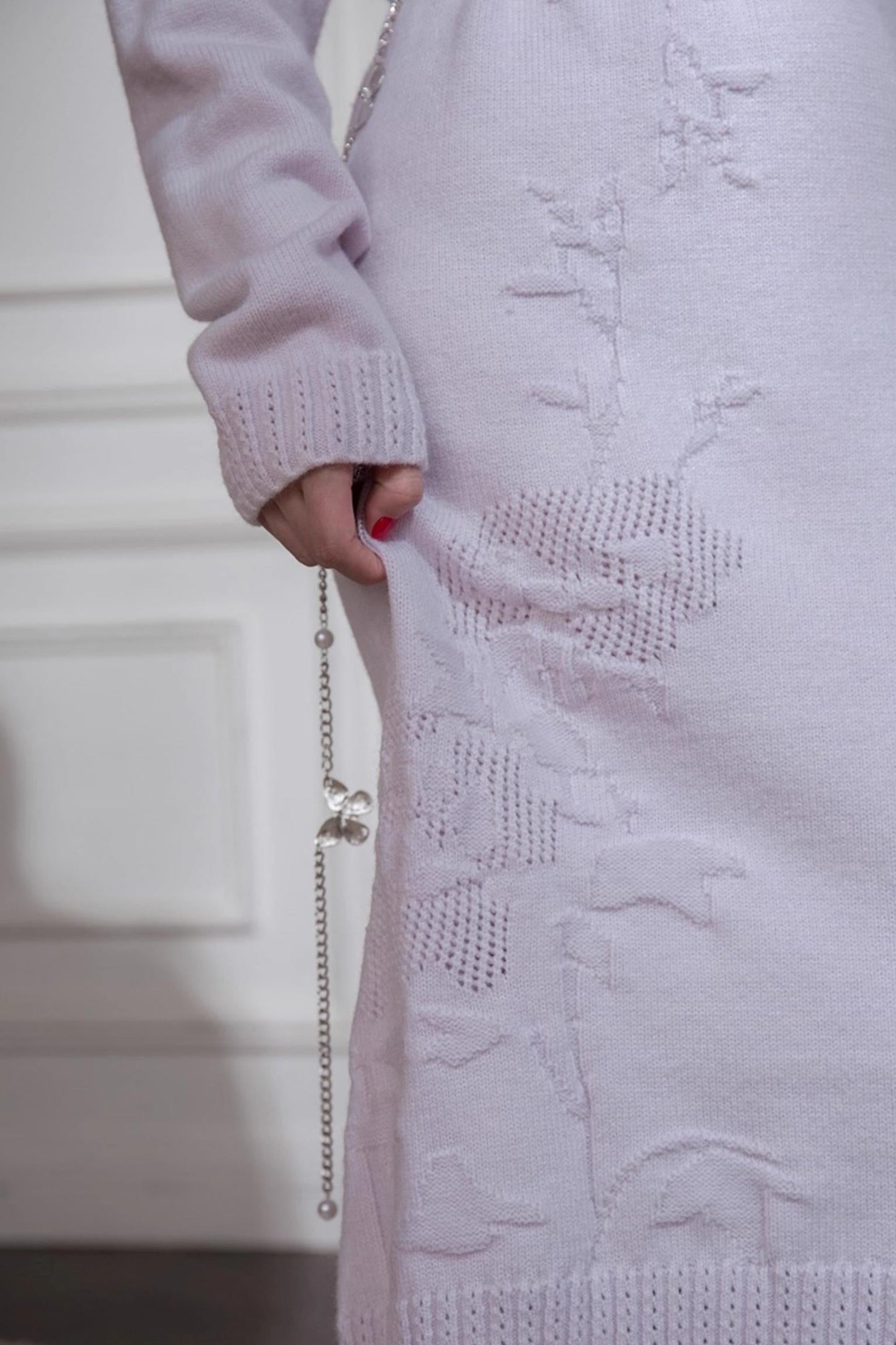 タートルネックニットドレス