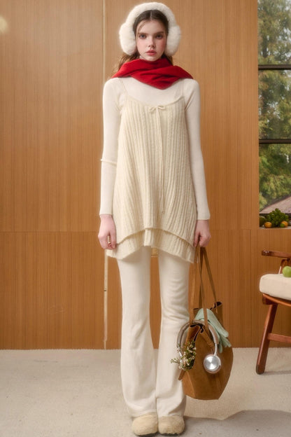 レトロスイートトップス+スリムパンツ