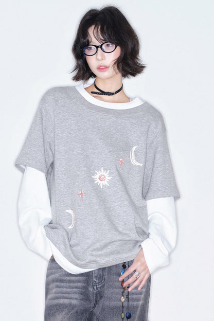 Gravity Patchwork Color Blocked Top