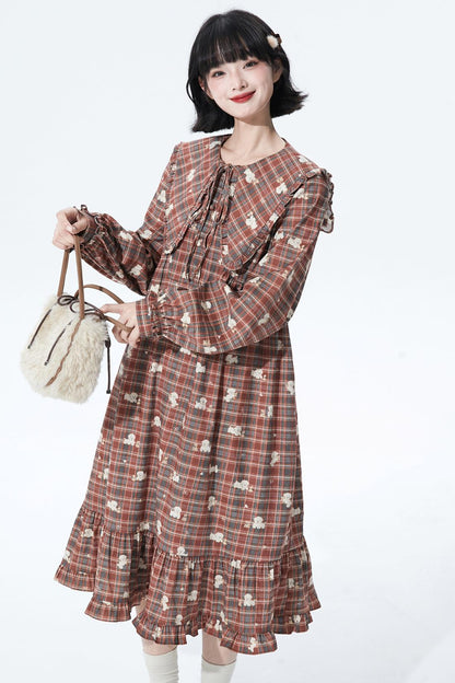 Checkered Puppy Collar Dress