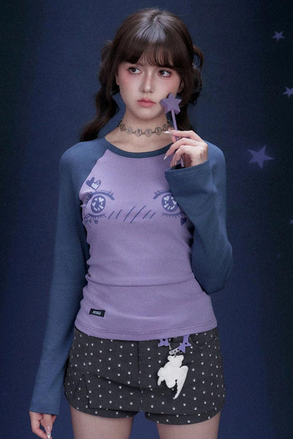 Comic Eye Raglan Blouse