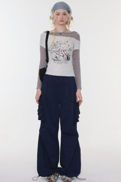 Bow Detail Cargo Pants