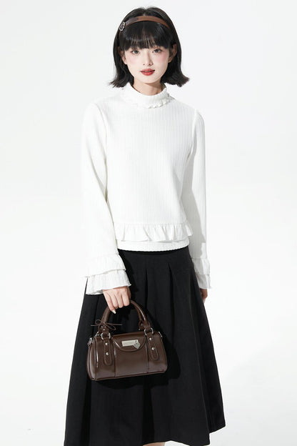 ホワイトストライプジャカードセーター