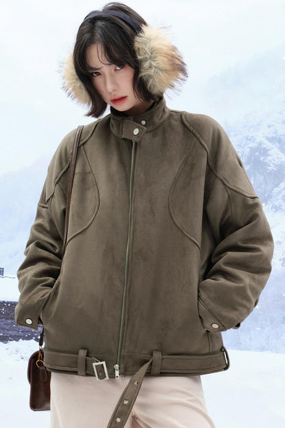 Gravity Suede Stand Collar Jacket