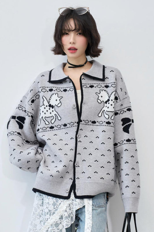 Gravity Knit Cardigan Sweater