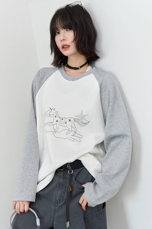 グラビティカラーブロックトップス