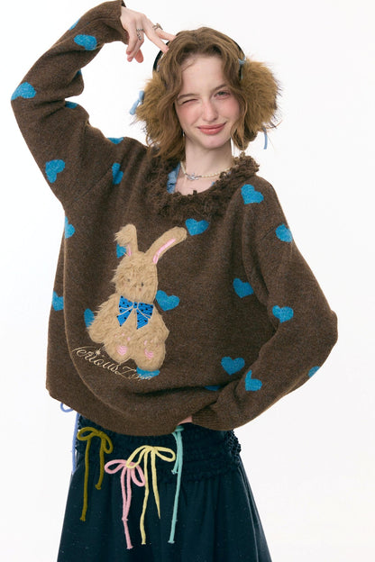 Warm Rabbit Plush Sweater