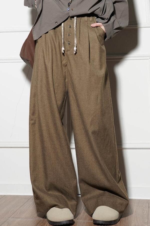 ミニマリストソリッドスラックスパンツ