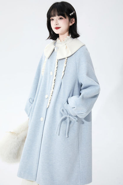 ロータスリーフカラ―ウールンコート