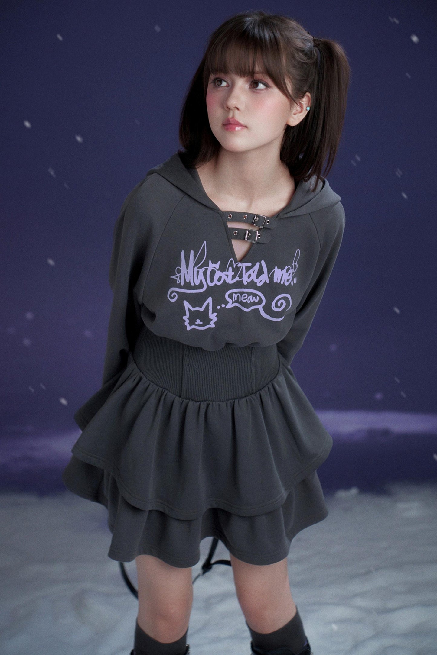 Casual Hooded Sweatdress