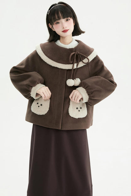 キャラメルブラウンプラッシュコート