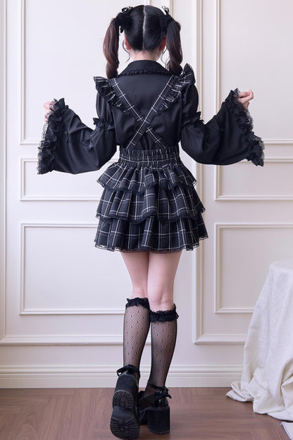 サブカル地雷ビブスカートセットアップ