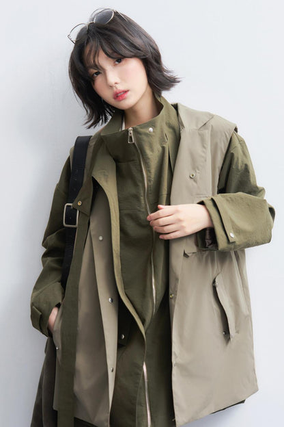 stand collar padded vest