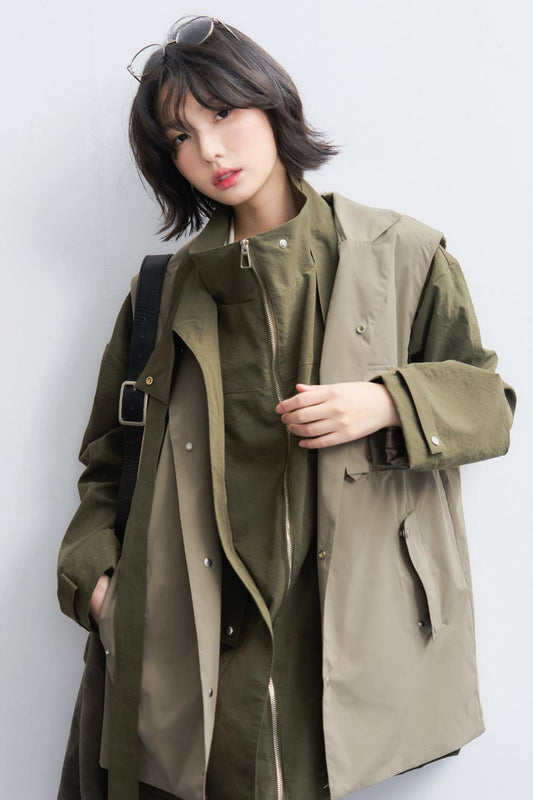 stand collar padded vest