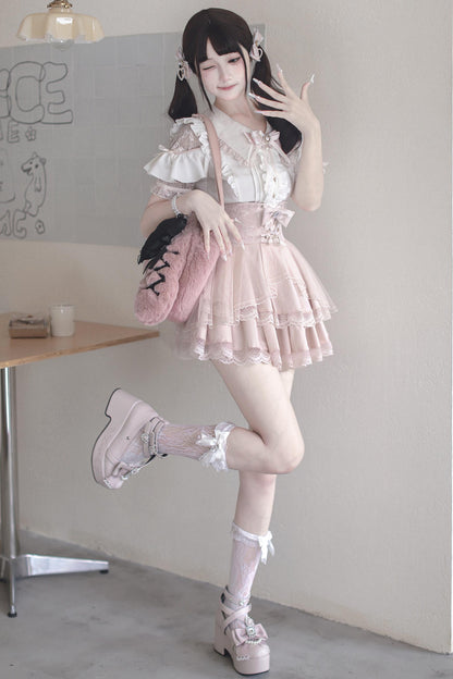 Falda negra y rosa de diseño original