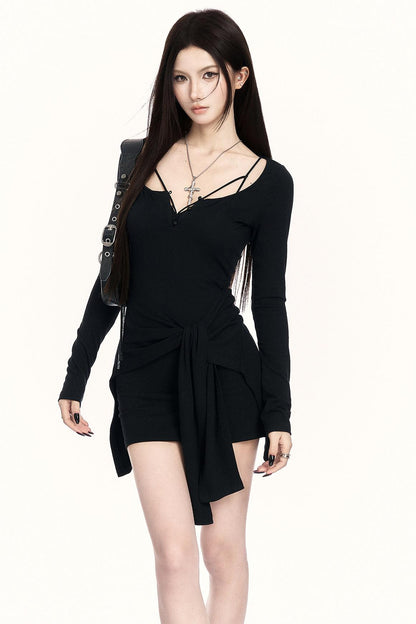 モードウエストシンチングドレス