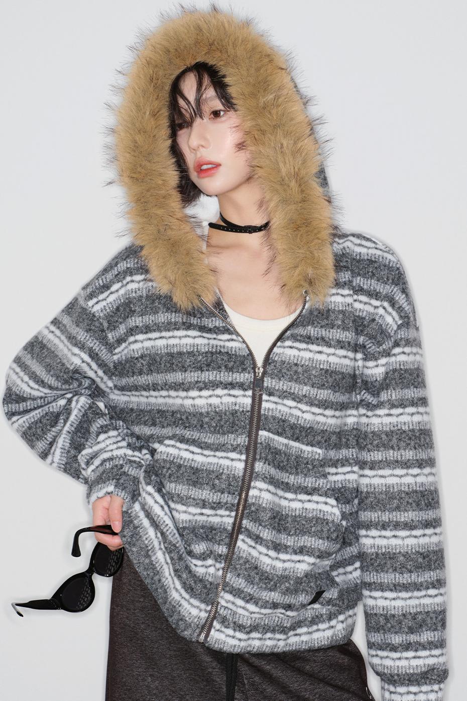 フェアアイルファーカラージャケット