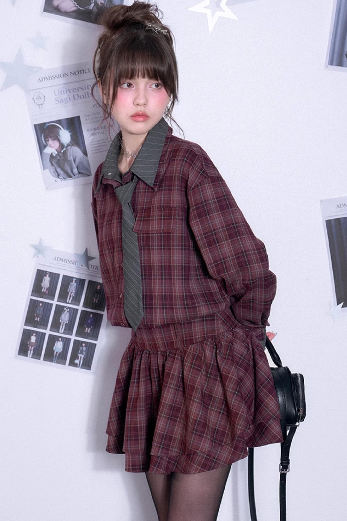 Red Check Shirt Dress