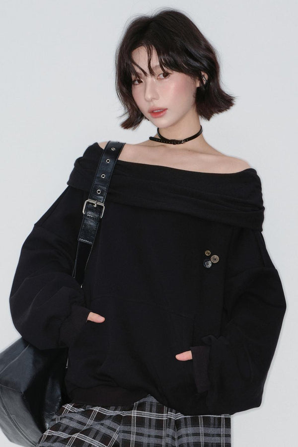 オフショルダールーズトップス