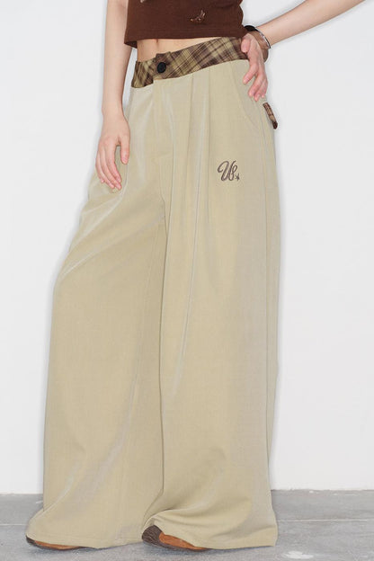 チェックルーズロングパンツ