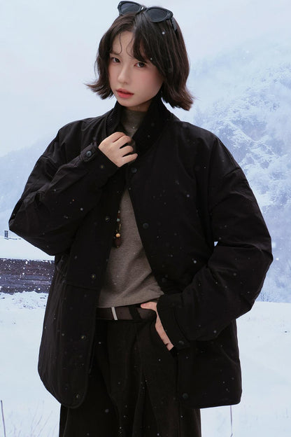 モードソリッドカラーダウンジャケット