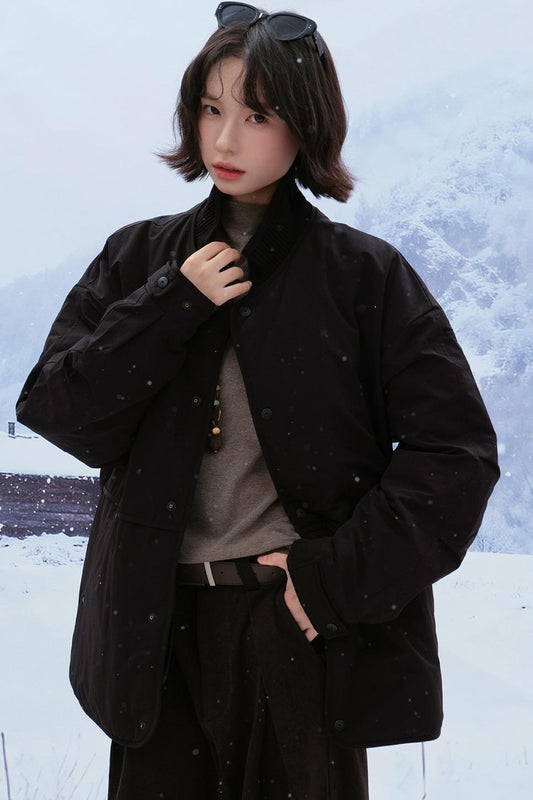 モードソリッドカラーダウンジャケット