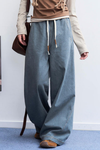 ルーズフィットスラックススタイルパンツ